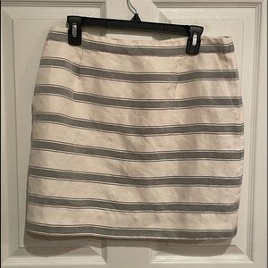 Size 10 J. Crew Striped Salon Mini Skirt